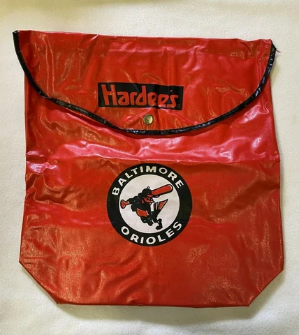 Vintage Hardee's Orioles Baltimore Maryland Souvenir Backpack Vinyl 1970's Cover