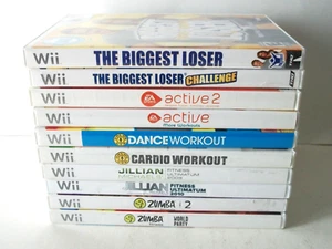 Nintendo Wii Workout Games Lot Zumba Fitness Golds Gym Cardio Dance EA Workouts - Picture 1 of 13