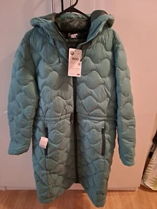 Daunenmantel Daunenjacke lang Damen von Lands End 34 petit Neu! in Türkis/ Mint - Bild 1 von 4