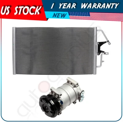 A/C Condenser and A/C Compressor set Fits 1996-1999 Chevrolet K2500 Suburban - Image 1 of 4