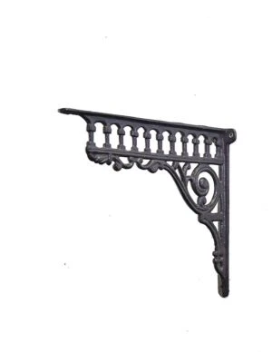 2 Regalwinkel Regalstützen Wandwinkel Antik Stil aus Gusseisen  T: 27 cm (9661) - Bild 1 von 4