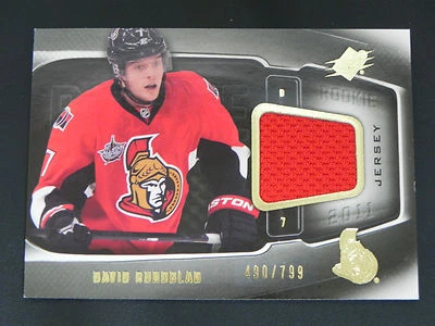2011-12 SPx ROOKIE Jersey #164 David Rundblad Ottawa Senators RC 490 / 799  - Image 1 of 2
