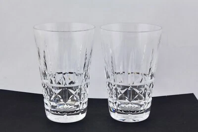 JUEGO DE 2 VASOS PLANOS WATERFORD CRISTAL KYLEMORE - COMO NUEVOS Foto 1 de 4