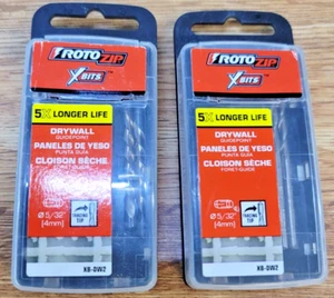 NEU 2 PAKETE VON 2 (2er Pack) RotoZIP XB-DW2 5/32" Trockenbau Reißverschluss Bits mit Führungspunkt - Bild 1 von 2