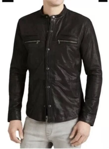 John Varvatos Wildlederjacke mit Reißverschluss und Tasche. Schwarz. herren. Größe M. 1298 $ - Bild 1 von 6