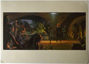 Star Wars ROTJ SKYWALKER CONFRONTS JABBA CONCEPTO IMPRESIÓN McQuarrie 1983 Jedi - Imagen 1 de 1