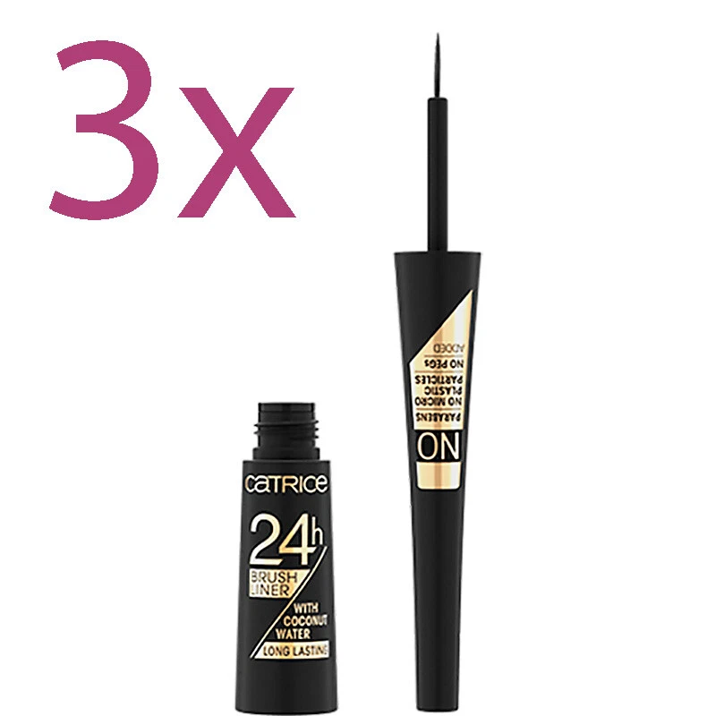 3 Stk. 24h Brush Liner Longlasting Catrice 010 Ultra Black (927494-3)