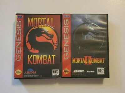 Mortal Kombat & Mortal Kombat II 2 BUNDLE (Sega Genesis) COMPLETE AUTHENTIC CIB - Image 1 of 4