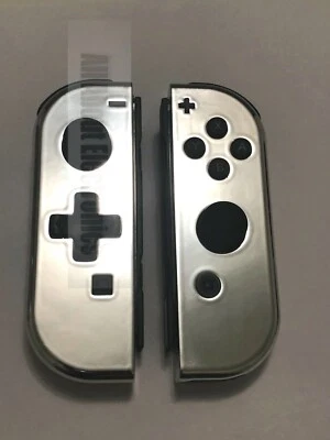 Custom Chrome Silver Nintendo Switch Joy Con Joy-Con JoyCon SET controller DPAD - Image 1 of 4