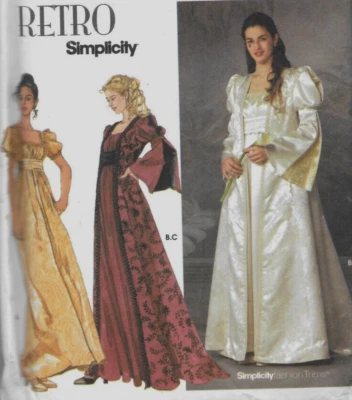 Simplicity 9045 Pattern Renaissance DRESS COSTUME Regency Empire Misses 6-12 UCF - Image 1 of 4