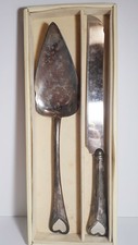 Lenox Wedding Promises 2-Piece Dessert Set Cake Server & Knife Silverplated