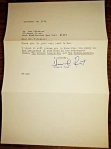 HOWARD FAST 1979 Typed Letter Signed RE: The Immigrants, The second Generation - Picture 1 of 1