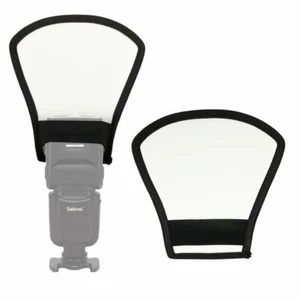 Durable Silver & white Universal  Flash Speedlite Reflector Bounce Card Diffuser - Picture 1 of 12