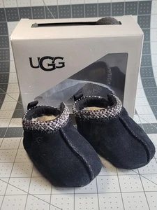 New In Box Baby Toddler Ugg Tasman Slippers Size S (0/1) Black Slip On - Picture 1 of 6