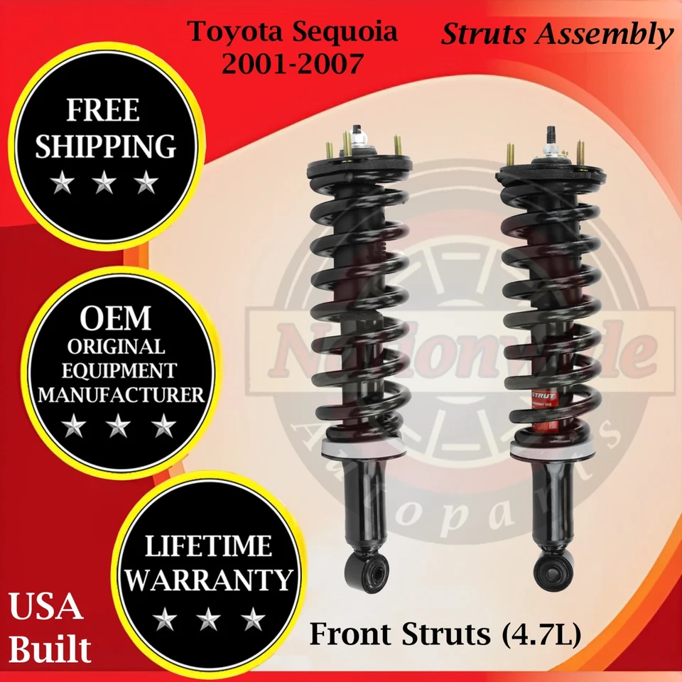 Puntales delanteros Monroe OEM para Toyota Sequoia 2001-2007 4,7 L garantía de por vida Foto 1 de 4