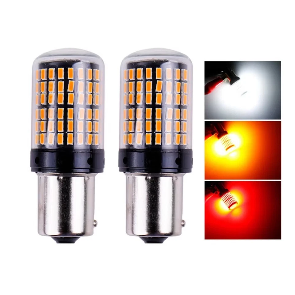2X 581 Bau15s Py21w Led Indicator Amber Canbus Light Bulbs Signal 1156 Car Bulb - Image 1 of 4