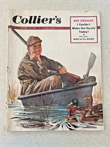 Collier's Magazine October 25, 1952 MAN ON THE MOON Mid Century Red Grange Rare - Picture 1 of 13