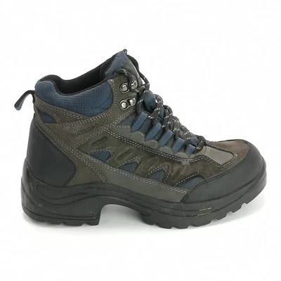 Ozark Trail Shoes Mens Boots Hiking Peyton 2539326 Leather Gray Navy WP Lace 7 - Image 1 of 4