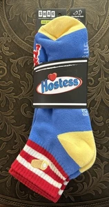 Hostess Cakes Herren 8-13 Viertel Socken blau Neuheit 4 PR neu mit Etikett - Bild 1 von 5