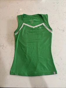 Nike Womens Green Sleeveless Dri-Fit Athletic Activewear Training Tank Top XS - Picture 1 of 4