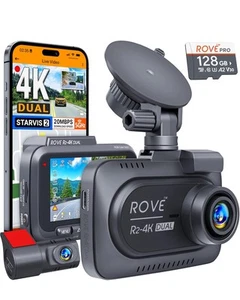 ROVE R2-4K DUAL Dash Cam Front and Rear, STARVIS 2 Sensor, 128GB Card, W 5G WIFI - Bild 1 von 9