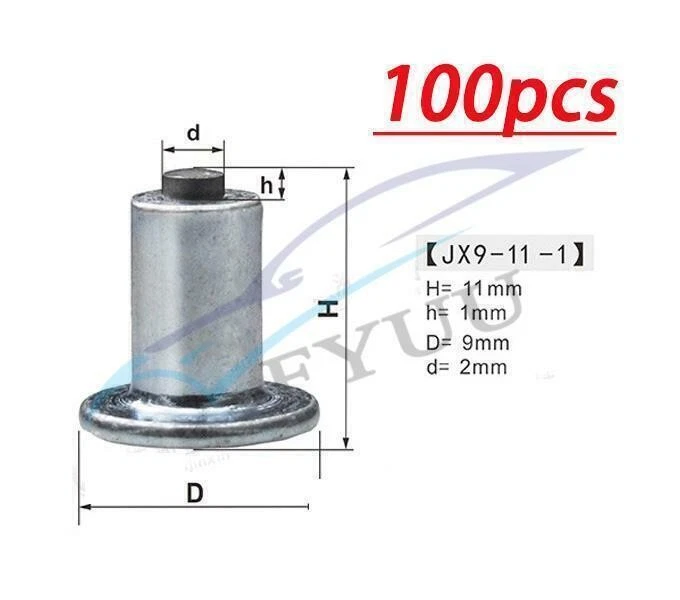Juego de 100 tornillos de perno para neumático de neumático de rueda con clavos de nieve para automóvil SUV JX9-11-1 Foto 1 de 4