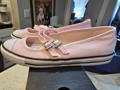 Damenschuhe Converse Chuck Taylor All Star zierliches Mary Jane Ballett pink Größe 7 - Bild 1 von 4