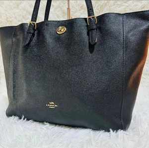 Borsa COACH tote bag borsetta grande tela marrone usata - Foto 1 di 6