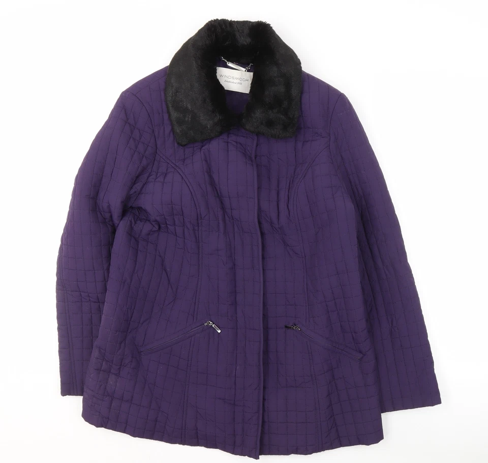 Windsmoor Women's Purple Quilted Jacket S - Image 1 of 4