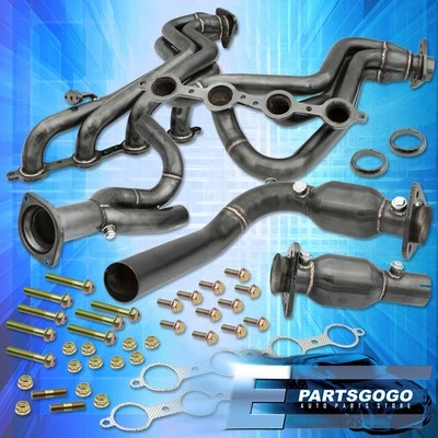 For 99-06 Chevy Silverado GMC Sierra 4.8 5.3 V8 Full Long Tube Headers + Y-Pipe - Image 1 of 3