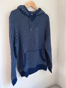 Herren LL Bean Signature Pullover Hoodie Größe L blau-weiß  - Bild 1 von 6