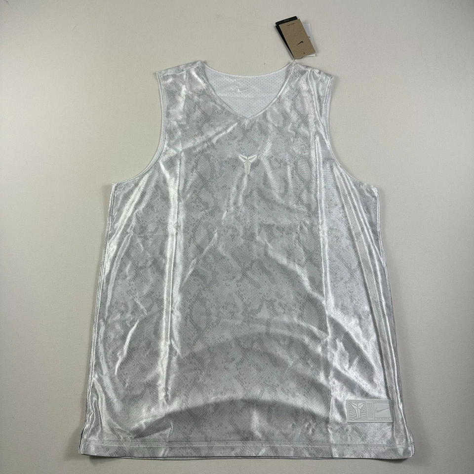 KB x Nike FZ0934-100 Men's Sz L White Dri-FIT Reversible Basketball Jersey