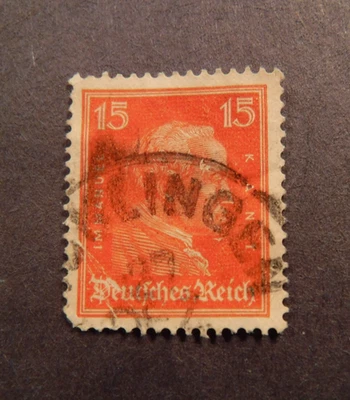 Scott #356, 1926-27, 15pf, retrato de Immanuel Kant, sello usado Foto 1 de 2