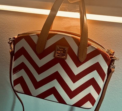 ❤️CUTE DOONEY & BOURKE CHEVRON RUBY RED BAG❤️ - Image 1 of 4