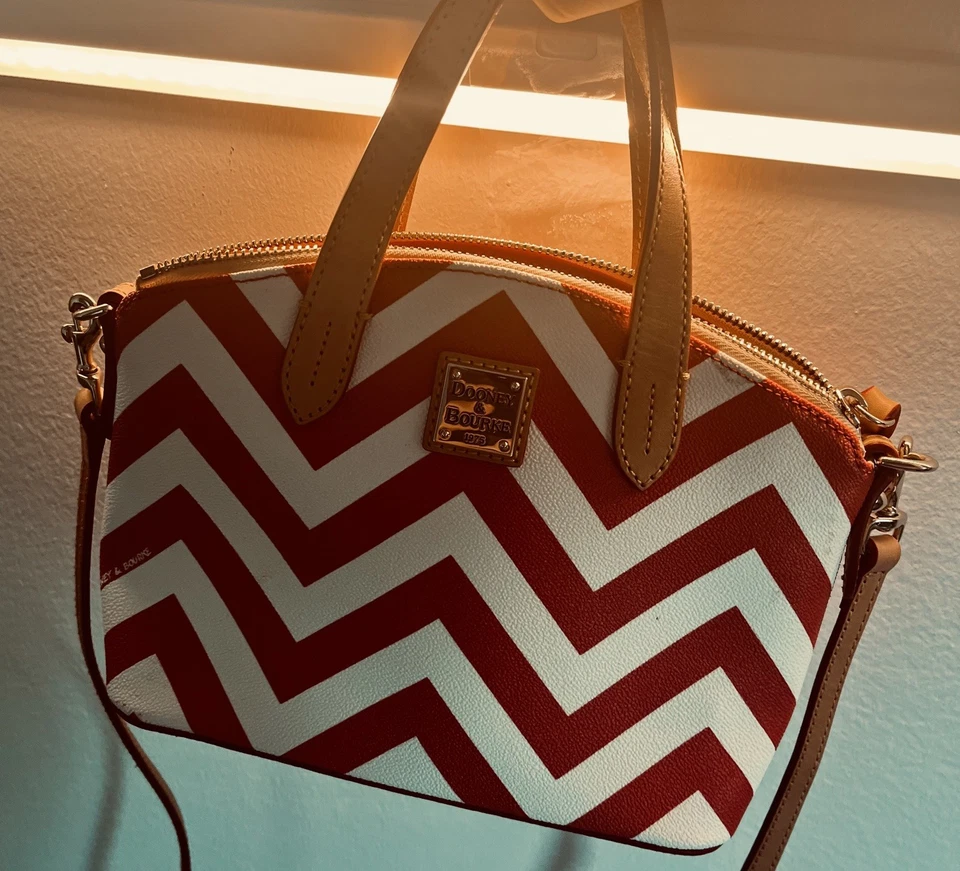 ❤️CUTE DOONEY & BOURKE CHEVRON RUBY RED BAG❤️ - Image 1 of 4
