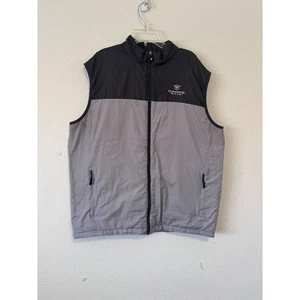 Footjoy Puffer Gilet Golf Uomo L Full Zip Isolato Leggero Nero Grigio Logo - Foto 1 di 7