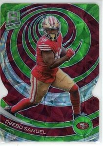 2023 DEEBO SAMUEL PANINI SPECTRA GREEN PRIZM DIE-CUT /30 - Picture 1 of 2
