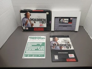 Madden NFL 97 (Super Nintendo Entertainment System, 1996) - In Box With Manual - Picture 1 of 11