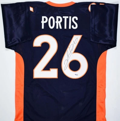 Clinton Portis Autographed Blue Pro Style Jersey- Beckett W Hologram *Black - Image 1 of 4