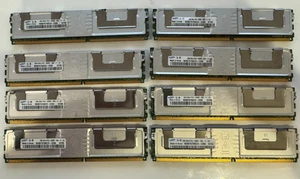 16Gb Samsung / Dell M395T5750EZ4 8 x 2Gb 2Rx4 PC2-5300F DDR2-667MHz - Picture 1 of 9