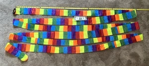 Vintage Tube Tail over 30 feet long Rainbow multi color tapered 3 1/2-2 1/2” - Bild 1 von 6
