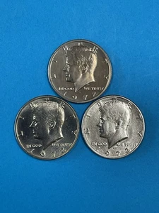 1972 P,D&S Kennedy Half Dollars in Stempelglanz und PP Zustand - Bild 1 von 7
