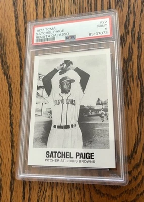 1977 TCMA Renata Galasso Satchel Paige #22 PSA 9 MINT HOF - Image 1 of 2