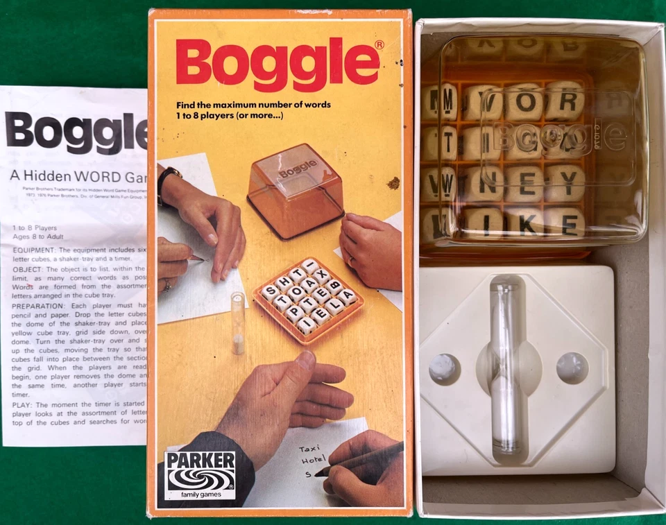 Vintage Boggle Rare 1985 Yellow Box Word Dice Game Parker Brothers Complete VGC - Image 1 of 1