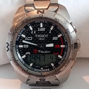 TISSOT T TOUCH EXPERT TQ13420 A TITANIUM CHRONOGRAPH ALARM AND MORE FUNCTIONS - Picture 1 of 18