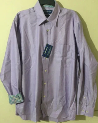 Camisa Smith & Tweed Para Hombres Puños Abatibles Sin Arrugas 2 Capas 100% Algodón Lavanda Talla L Foto 1 de 4