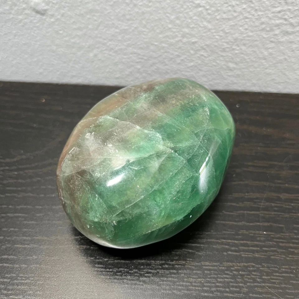 Piedra de palma verde fluorita cristal curativo Reiki piedra de palma 3" 12 OZ 340 g Foto 1 de 4