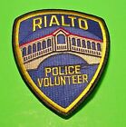 RIALTO  CALIFORNIA  CA  POLICE VOLUNTEER  PATCH  5"   FREE SHIPPING!!!
