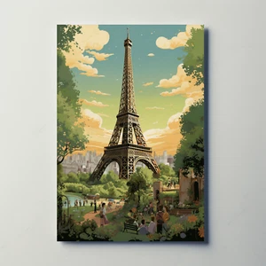 Paris Park Vintage Travel Poster - Picture 1 of 28
