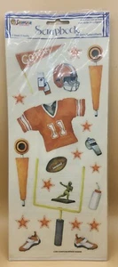 Vintage 2004 Sandy Lion Football Theme Sticker Sheet, Orange, BRAND NEW - Picture 1 of 5